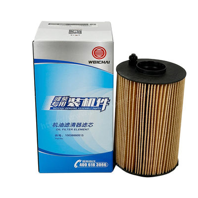 comprar Peças de motor Weichai Elemento de filtro de óleo 10038880513 Para camião FAW Jiefang Fabricação em linha